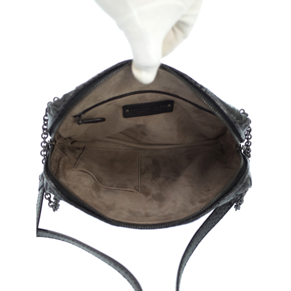 Bottega Veneta Python Chain Shoulder Bag Black - image 3